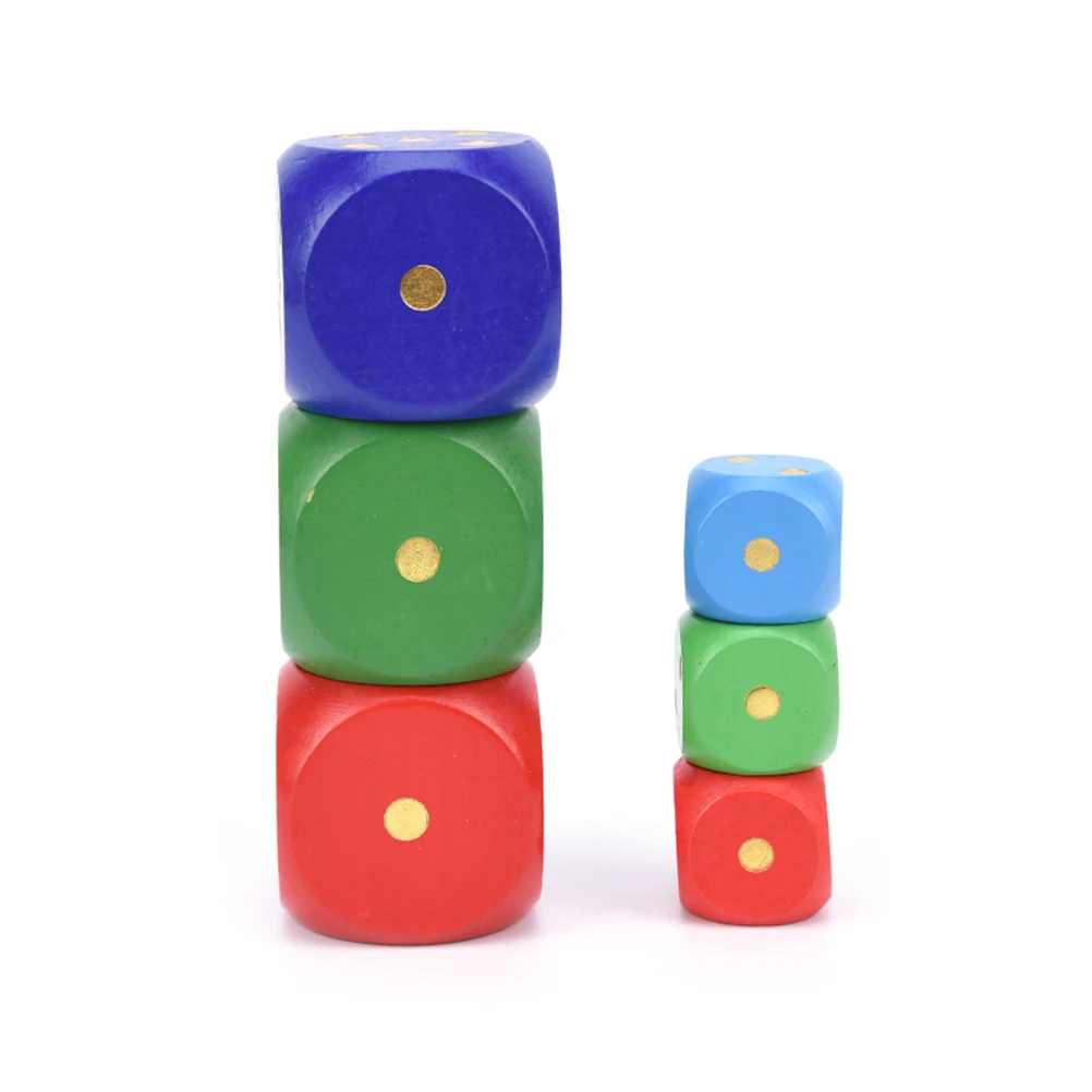 Wooden Dice Cubes 1 PCS 6 Side Adult Children Toy Fun Board Game Night Bar KTV Entertainment 50mm 30mm Big Size | Спорт и