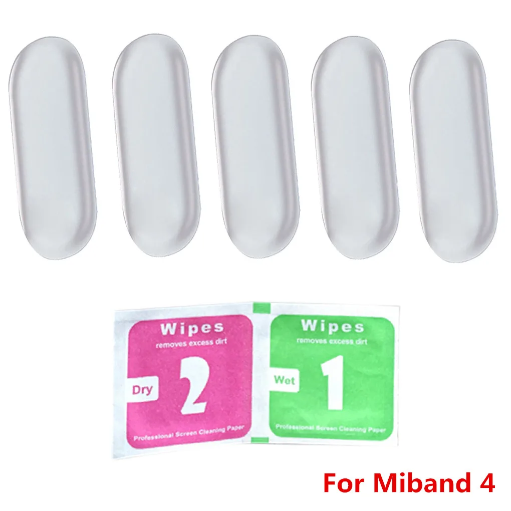 1/5/10 шт Экран Защитная пленка для Xiaomi Mi Band 2/3/4 смарт-браслет полностью закрывающая Защитная Плёнки не калёное Стекло - Цвет: 5pcs for Miband 4