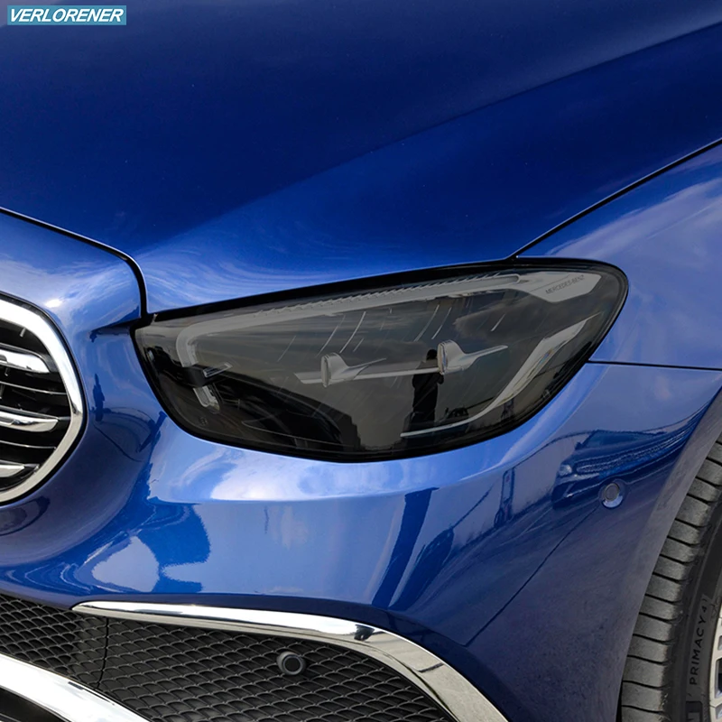 Защитная пленка для автомобильной фары дымчатый черный оттенок виниловая