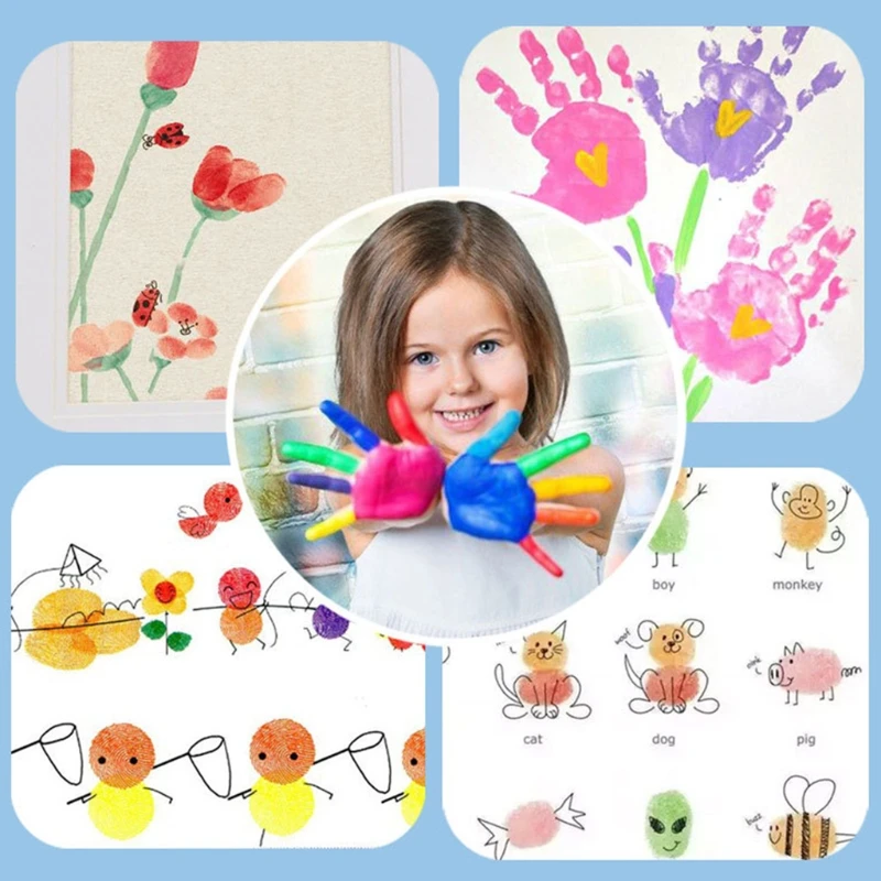 Картина для пальцев ручная работа создание открыток большие круглые пластины