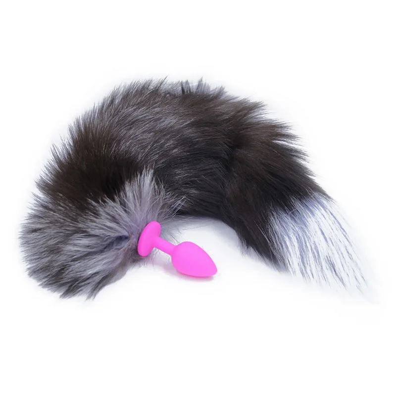 Сексуальные костюмы Анальная пробка хвост из нержавеющей стали с лисьим хвостом
