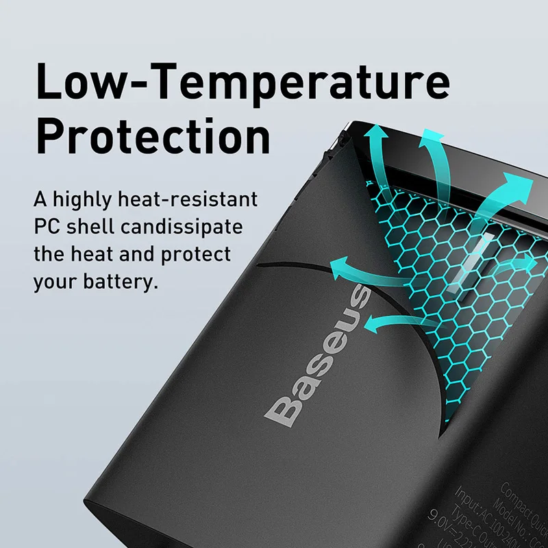 Baseus-cargador USB de 20W, dispositivo de carga r&aacute;pida tipo C, PD, puerto USB Dual, port&aacute;til, para iPhone 12 Pro Max 11 Mini 8 Plus-5