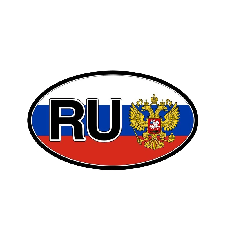 

14cm Creative RU Flag Russia Sticker Reflective Decal Car Sticker