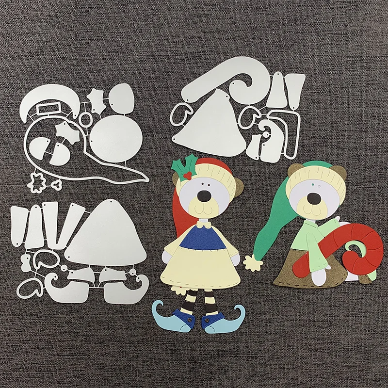 2019 Новое поступление Рождество медведей металлический Трафаретный вырубной