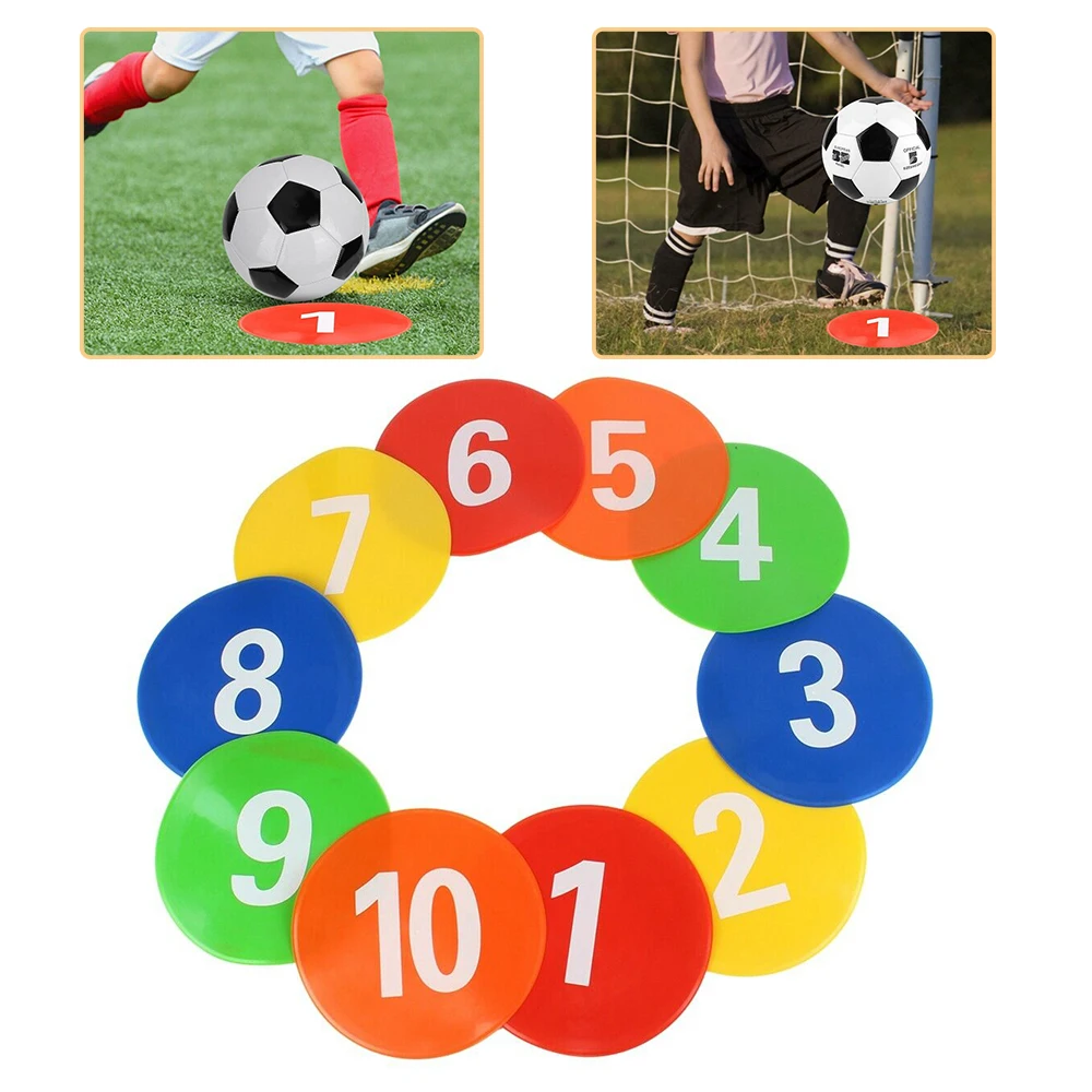 10 шт./компл. футбольное тренировочное оборудование знаки диски маркеры цифровые