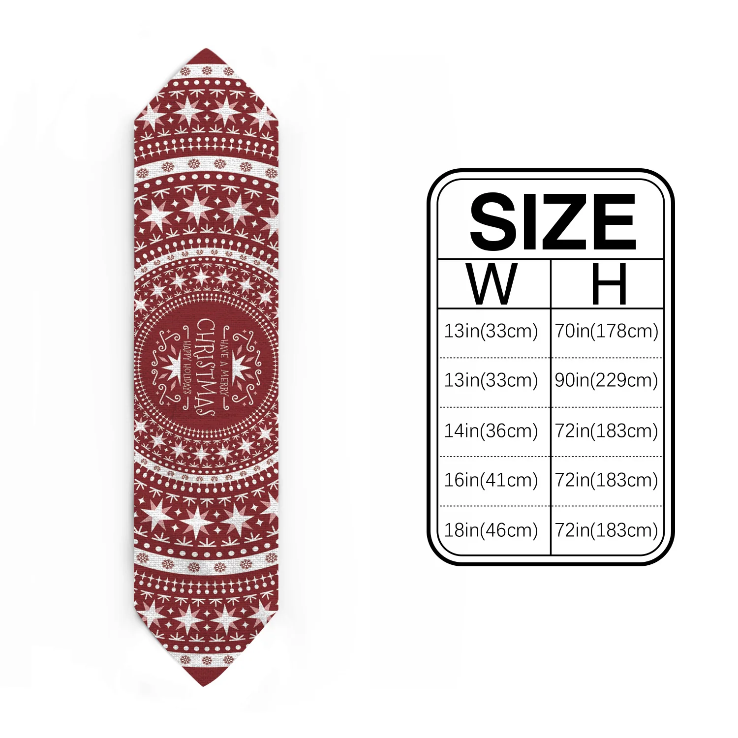 Рождественская красная мандала Настольная дорожка с принтом подстилка для отеля