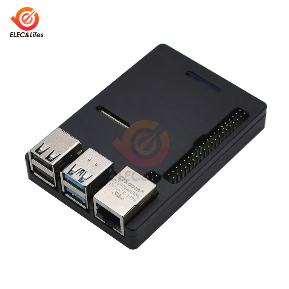 

Ультратонкий алюминиевый чехол с ЧПУ для Raspberry Pi 4, Модель B, металлический корпус черного и серебристого цвета