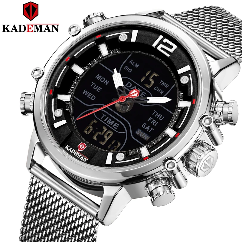 KADEMAN Shock часы мужские военные армейские s Reloj светодиодные цифровые спортивные