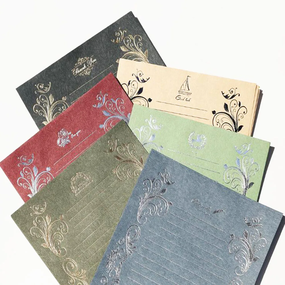 Элегантный винтажный дневной бумажный конверт с надписью love бронзирующий