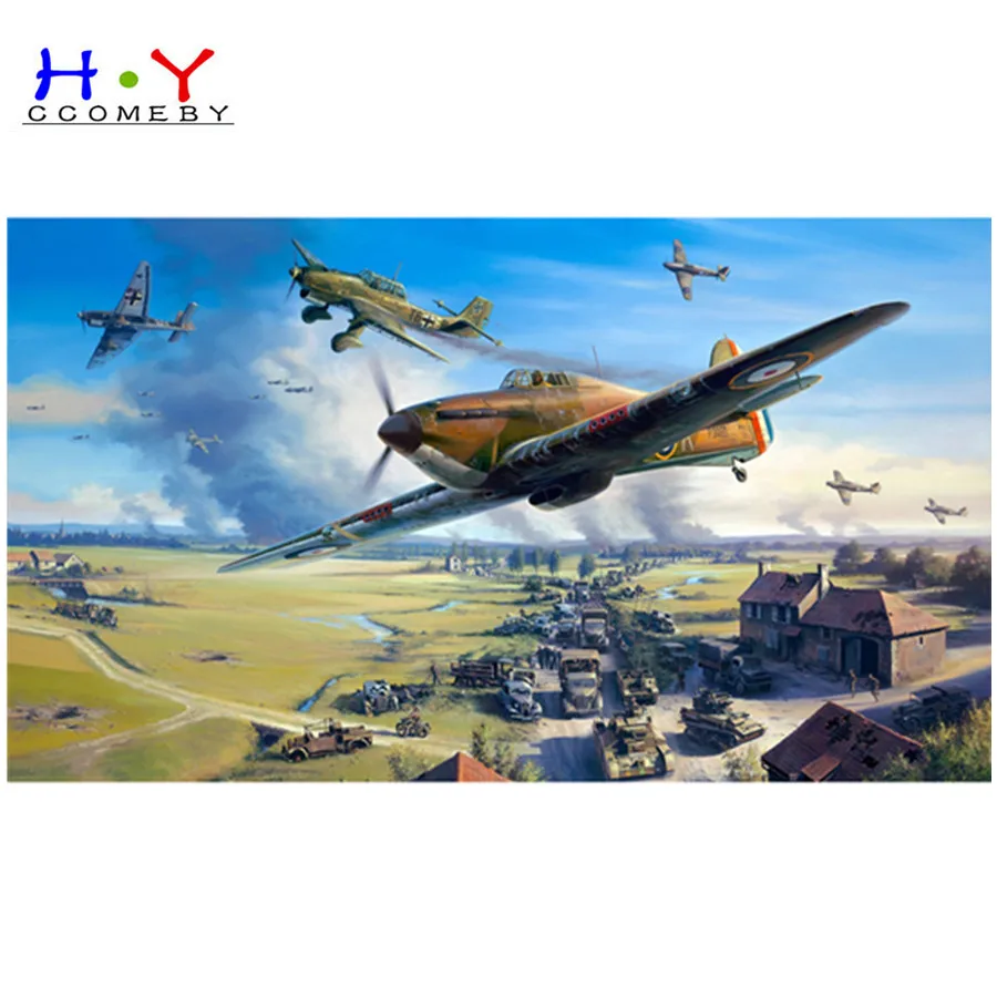 Камни в форме ромба дрель 5D &quotсделай сам&quot война самолетов автомобилей армии