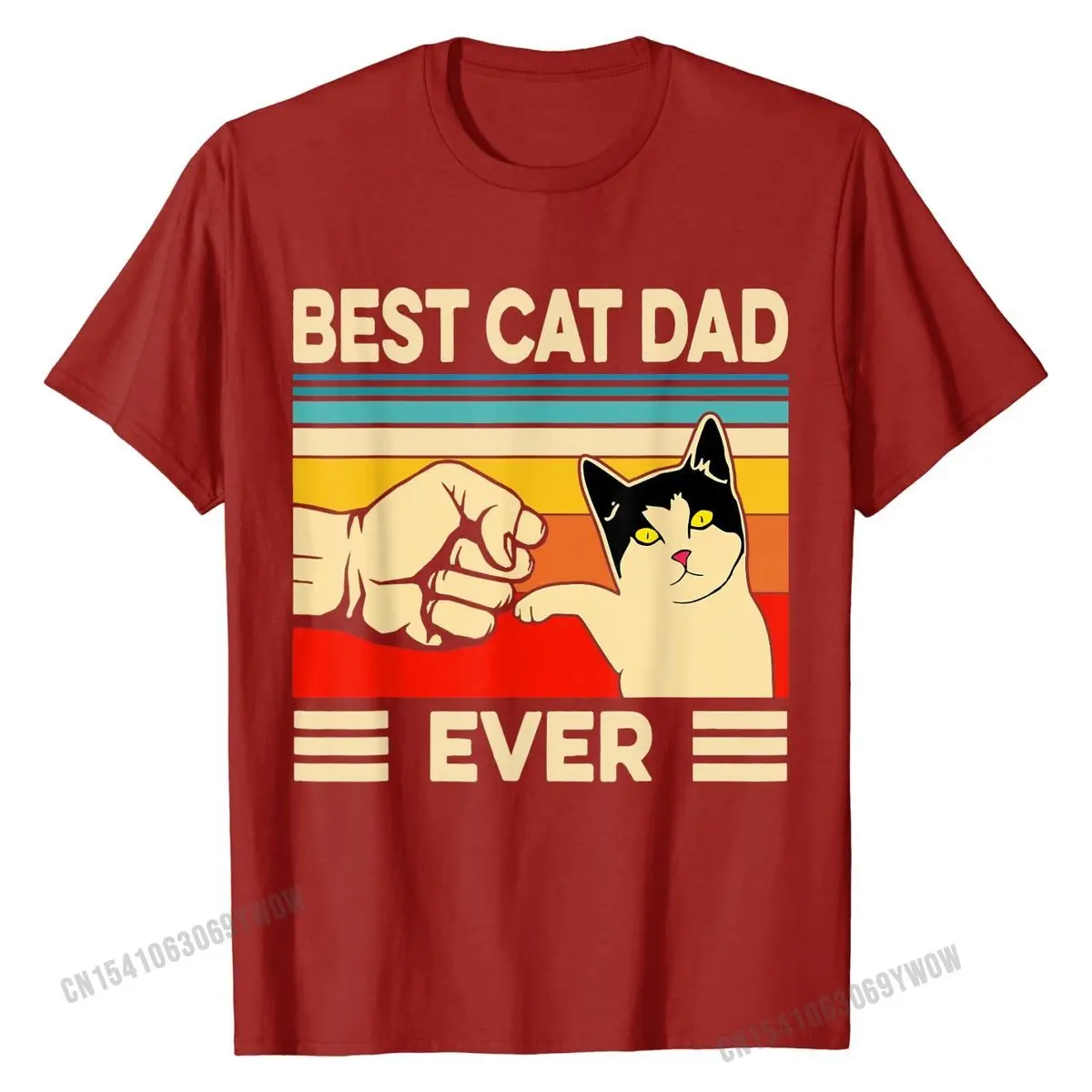 Футболка с надписью &quotЛучший Кот Папа&quot забавная футболка на День отца подарок