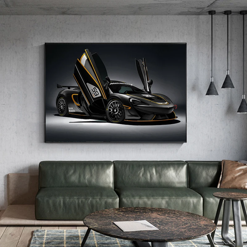 Современный крутой автомобильный холст картина Mclaren GT Спортивная Автомобильная