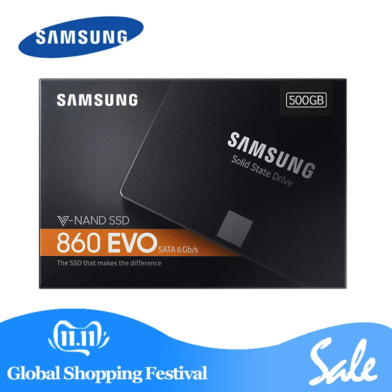 SAMSUNG 860 EVO 2," твердотельный диск внутренний SSD 500 Гб TLC SATA III HDD для ноутбука