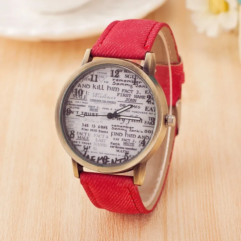 

New arrive Women Dress Leather Watches 2018 Multicolor Fashion Watch Leather strap Simple Letter Women Watches Relogio masculino