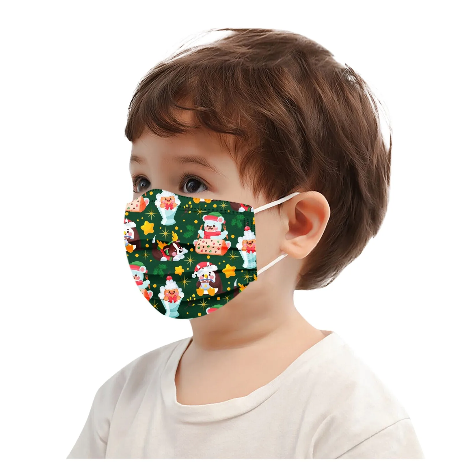 Детская Маска Для Лица с принтом Санта-Лоси детская Хэллоуина косплея 50 шт.