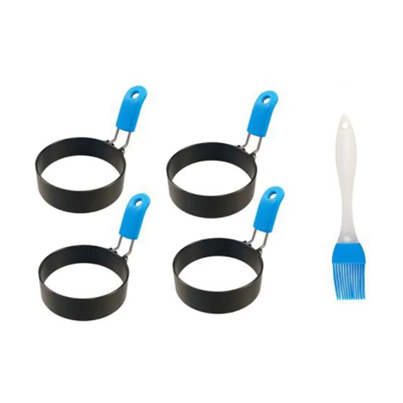 

Eggs Rings,4 Pack Stainless Steel Egg Cooking Rings with Anti-Scald Handle,Pancake Mold for Frying Eggs