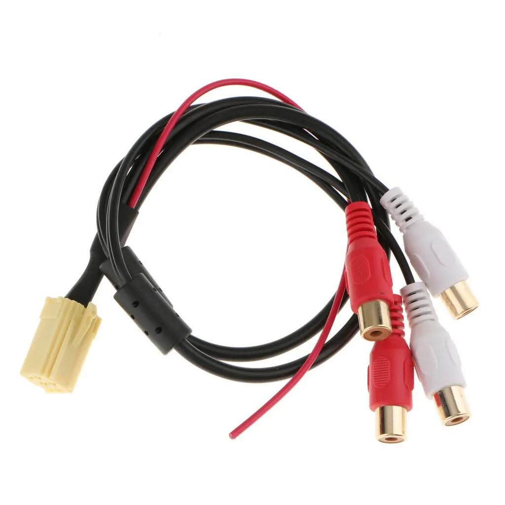 Автомобильный стерео радио ISO Aux адаптер 4 RCA аудио кабель автомобильная проводка