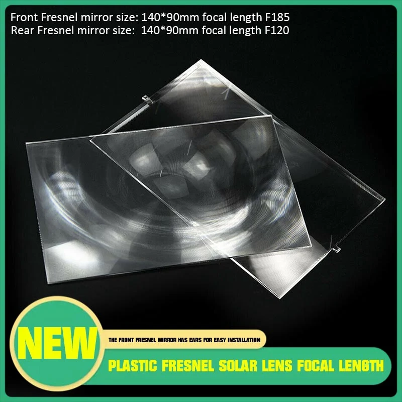 

2pc Plastic Fresnel Solar Lens Focal Length185mm 120mm for DIY Home Projector