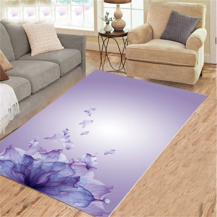 

top Soft Flower Printing Kids Room Decor Carpet Non-slip Household Living Room Carpet Entrance Door Bathroom Rug Doormat