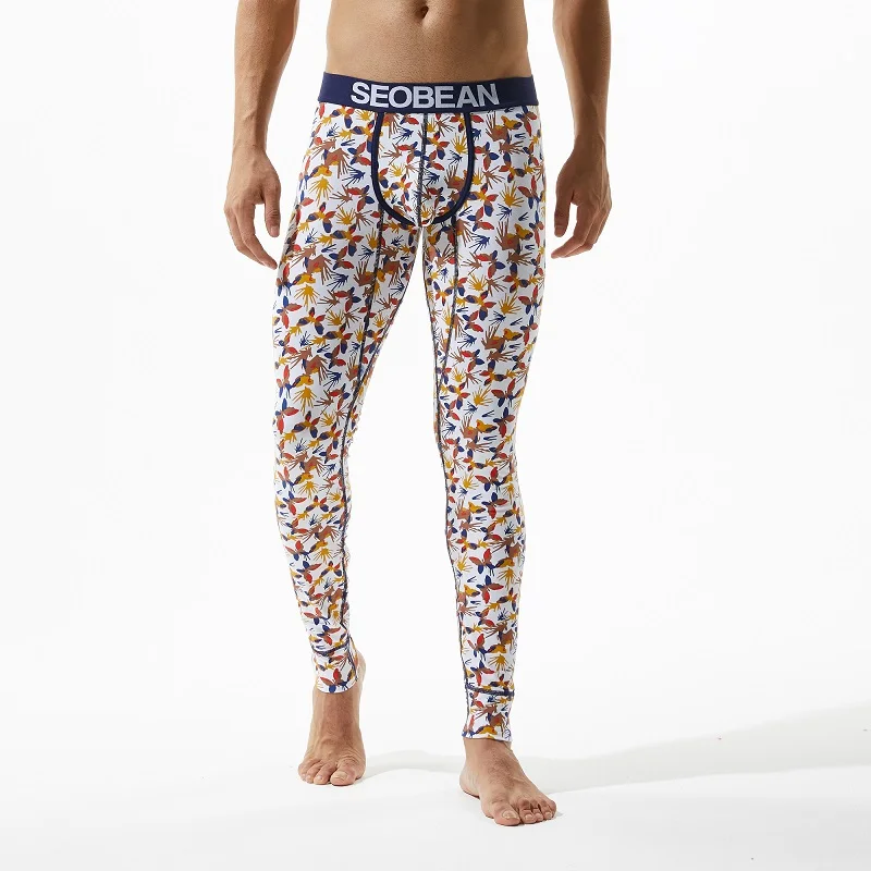 Модное зимнее осеннее нижнее белье мужские кальсоны удобные теплые хлопковые