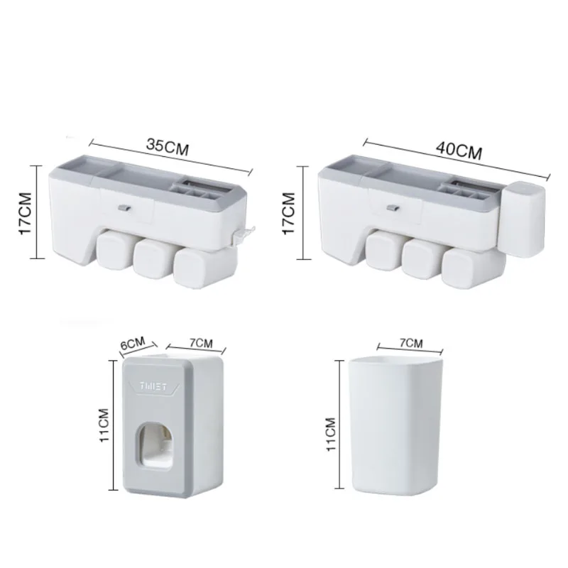 

Baispo Wall-Mounted Toothbrush Holder Automatic Toothpaste Dispenser Paper Pumping Household Bathroom Storage Accessories
