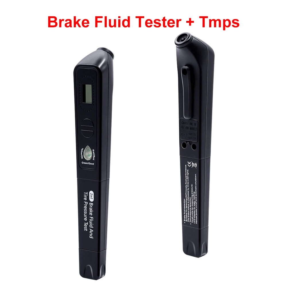 brake with TPMS Автоматический тестер жидкостной тормозной жидкости TPMS 2 в1 1 1 1 ручка 5 светодиодный индикатор-дисплей мини электронная ручка тестер тормозной жидкости - Цвет: brake with TPMS
