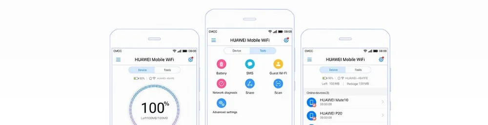 Мобильный WiFi роутер huawei E5885Ls-93a Pro2 порт RJ45 4G+ FDD: B1/B2/B3/B4/B5/B7/B8/B20/B19 TDD: b38/B40/B41(2555-2655 МГц) 6400 мАч