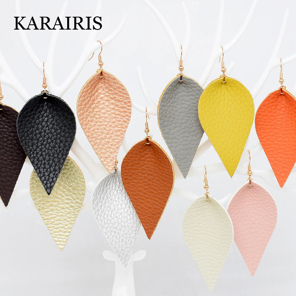 Модные ювелирные изделия KARAIRIS модные серьги из искусственной кожи в этническом