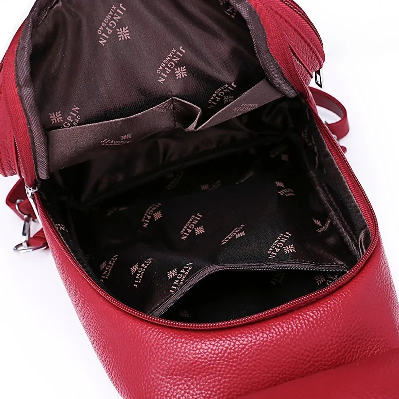 

2021 Backpacks For Girls Mochilas Women Leather Backpacks Female Back Pack Preppy Style Large Capacity Travel Solid Rucksacks