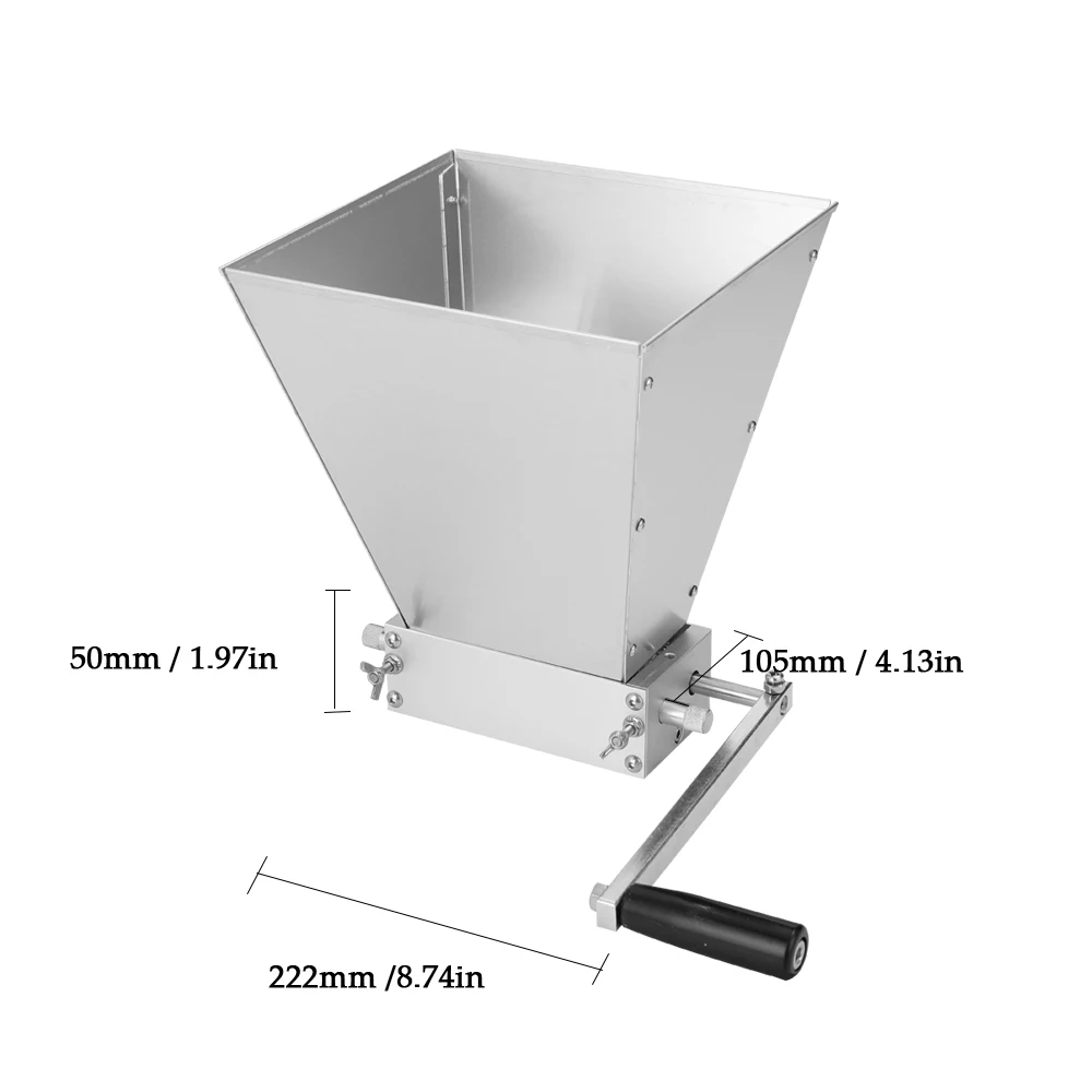 

Stainless Steel Grains Mill Grinder Food Processors Manual Malt Corn Grain Crusher 2 Rollers