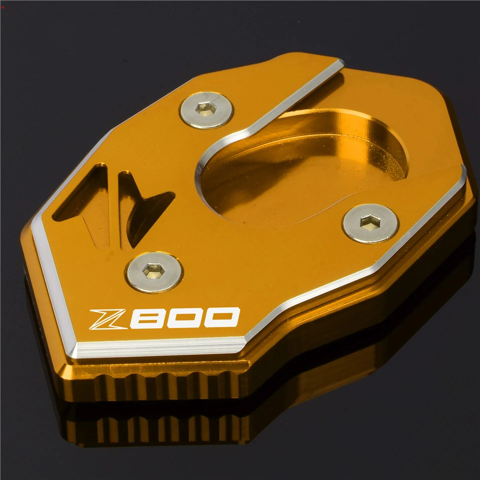 

Motorcycles Green Color Side Stand Enlarge Pad kickstand Extension CNC Accessories 5colors For Kawasaki Z800 2013-2016 2014 2015