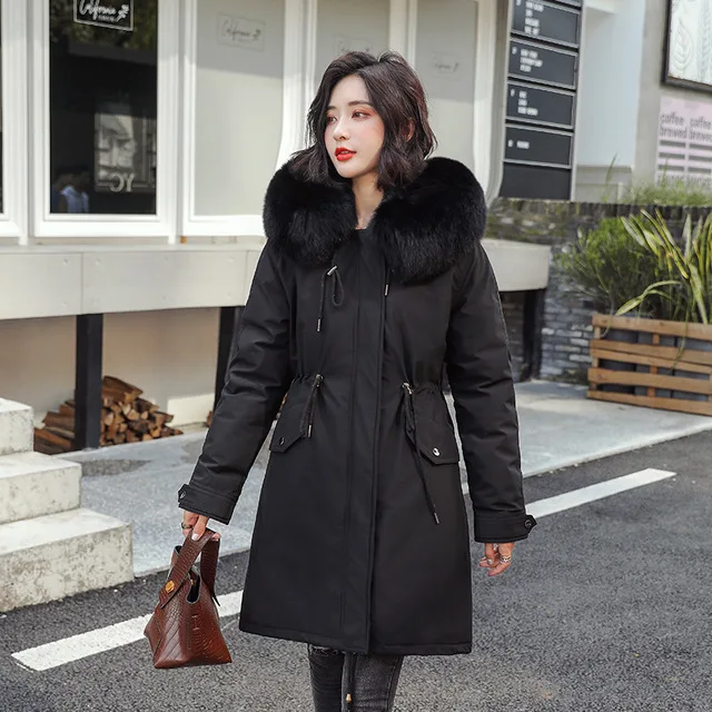 

New Women Long Coat Autumn Winter Warm Velvet Thicken Faux Fur Coats Parka Female Solid Big Pocket Jacket Outwear