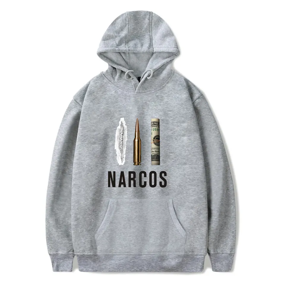 Толстовки Narcos с капюшоном Пабло на весну и осень модная брендовая одежда