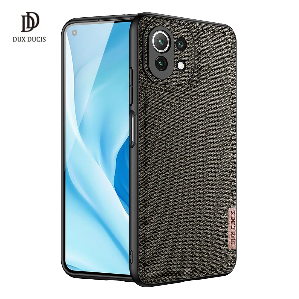 

Case For XIAOMI Mi 11 Lite 5G/4G Mi 11T/11T Pro Poco F3/Mi11i Mi11 DUX DUCIS Fino Series Woven Fabric Back Case Protecting Cover