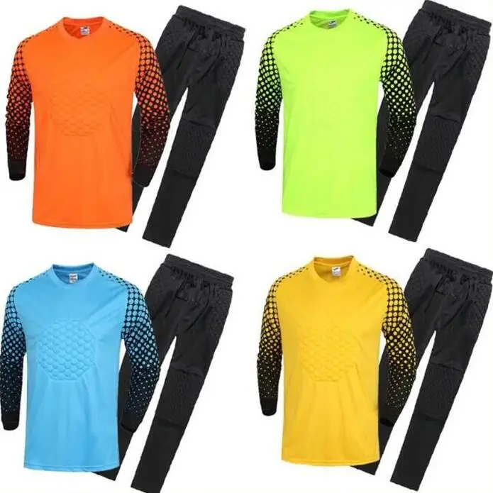 Новинка 2020 мужской футбольный вратаря Джерси набор губки футбол с длинным