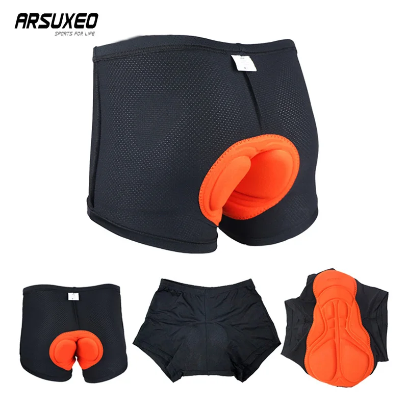 Мужские велосипедные шорты ARSUXEO быстросохнущие спортивные дышащие трусы с