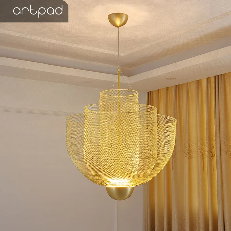 

Подвесной светильник в итальянском стиле, металлический клетчатый светильник в современном стиле для торгового центра, декоративная свето...