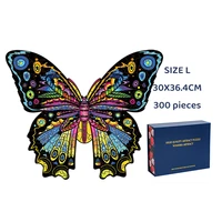 new 2021 butterfly puzzle 3d wooden puzzle children wooden diy crafts animal modeling decompression toys classic wooden puzzles