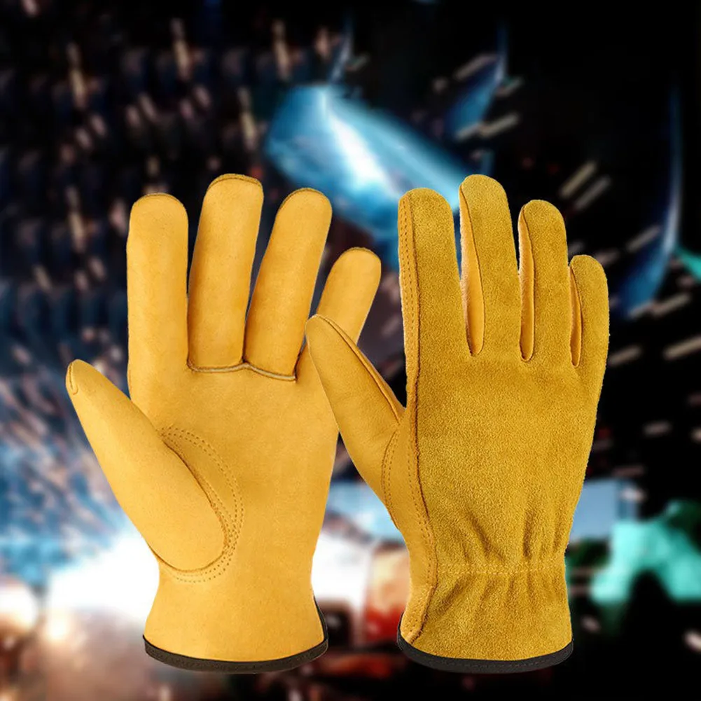 

1 Pair Heavy Duty Gardening Gloves Men Women Thorn Proof Leather Work Gloves Garden Cleaning Household Supplies Industrial Glove
