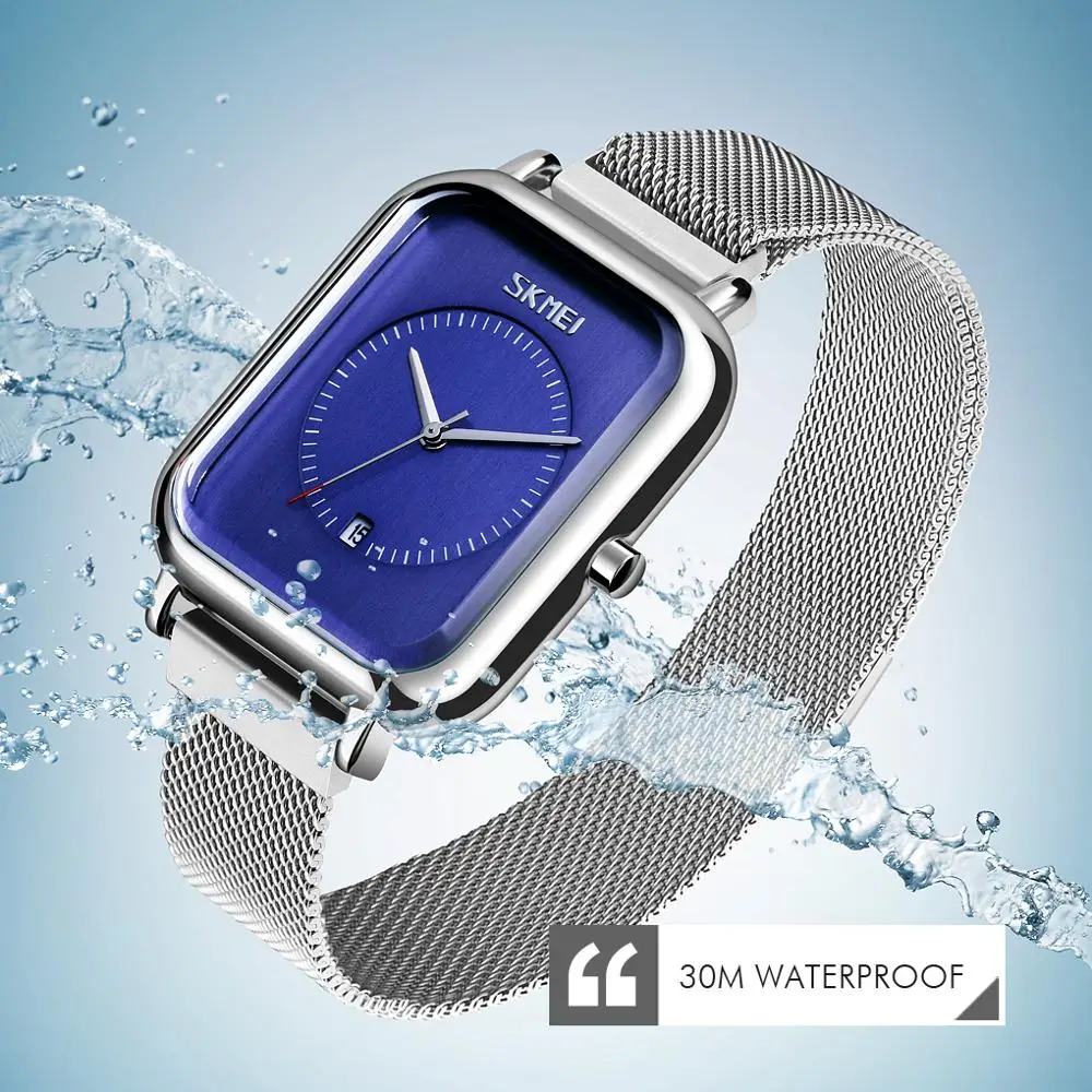 

SKMEI Watch Fashion Women's Watches Luxury Rose Gold Quartz Watch Stainless Steel Wristwatch Waterproof Date Display Women Clock