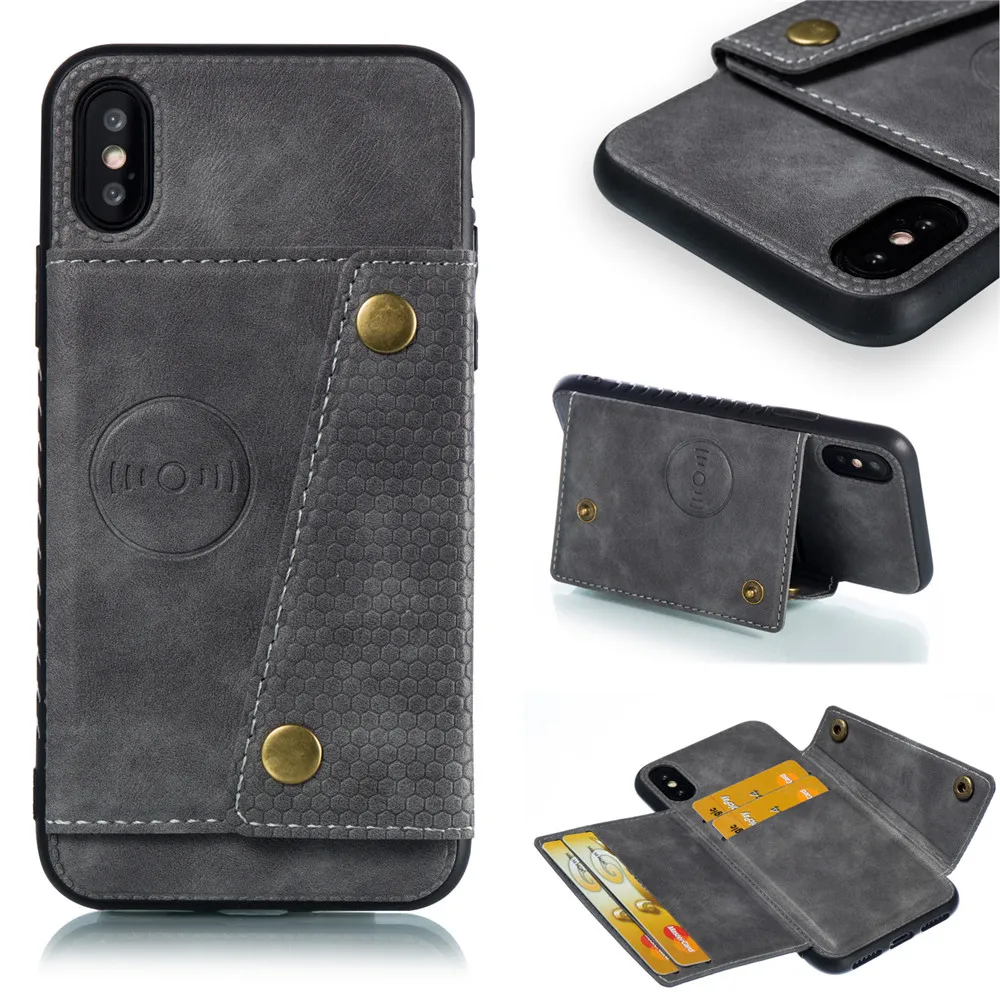 Кожаный чехол для Iphone 11 простой телефона подставка карт iphone чехол|Бамперы| |