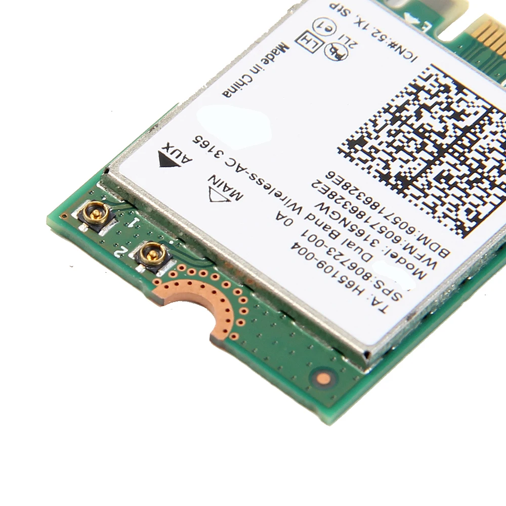 Беспроводной Wi Fi адаптер для Intel 3165 3165NGFF двухдиапазонный Bluetooth 4 0 433 Мбит/с