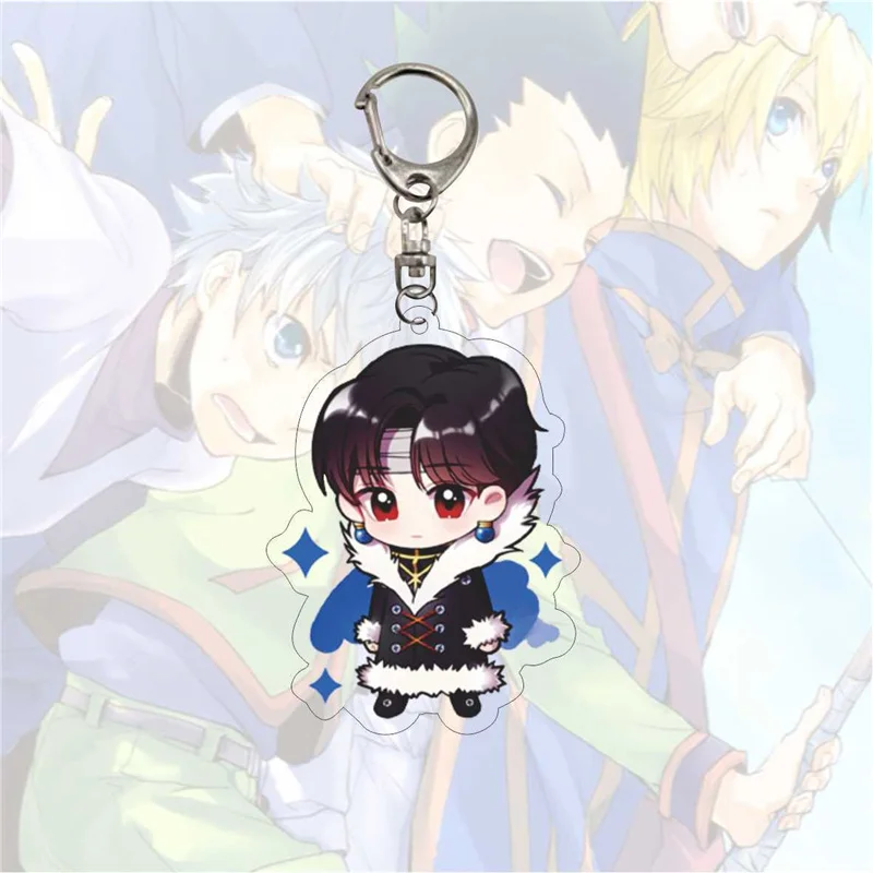 Hunter x Anime Figure Keychain Transparent Acrylic Car Key Chain Women Man Cortoon Ring Jewelry Child Bag Pendants | Украшения и