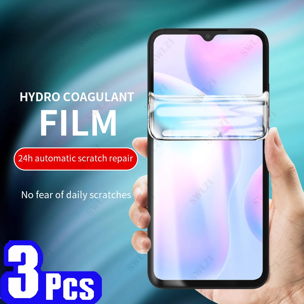 

3Pcs full cover hydrogel film for xiaomi redmi 10X note 9 pro max 9A 9C 9i 9T 9S 8 8T 8A 7 7S 7A Not Glass phone screen protecto