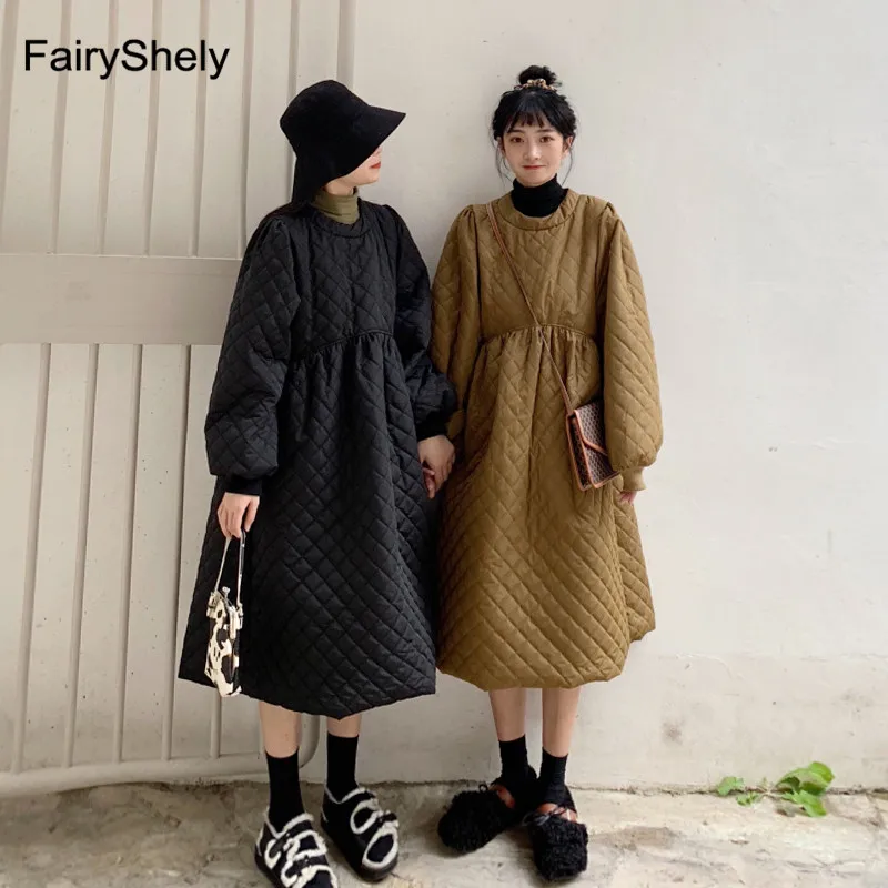 Женское винтажное облегающее платье с длинным рукавом FairyShely черное теплое