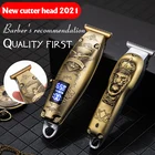 Машинка для стрижки волос T-blade, профессиональный триммер для бороды с ЖК-дисплеем, 0 мм