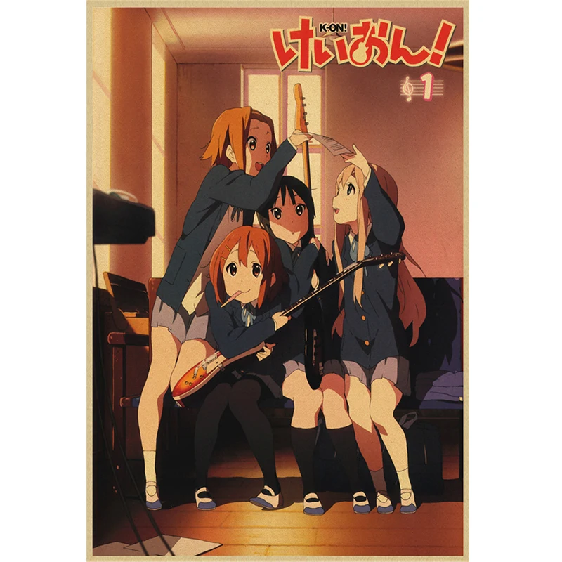 Японский Фотофон для девочек винтажный постер из крафт-бумаги настенные