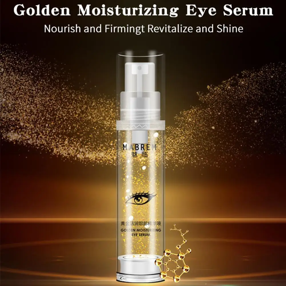 

10ml 22k Golden Eye Moisturizing Serum Anti Acid Puffiness Against Dark Anti-aging Hyaluronic And Remover Bags Circ Q6X9