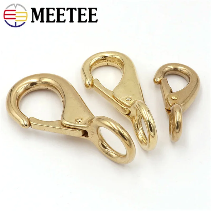 Meetee 2 шт. чистая медь фиксированный крюк уплотнительное кольцо пряжка брелок