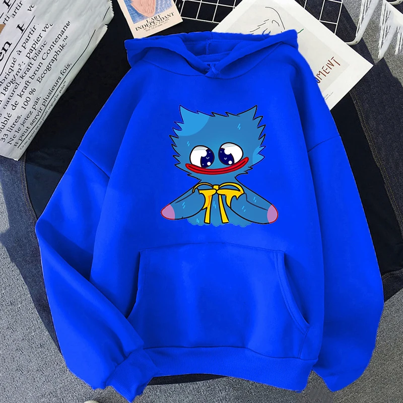 

Poppy Playtime Huggy Wuggy Hoodies Kids Fleece Hoodie Sweatshirts Winter Fashion Oversize Men's Pullovers Warm Pocket Hoody Tops